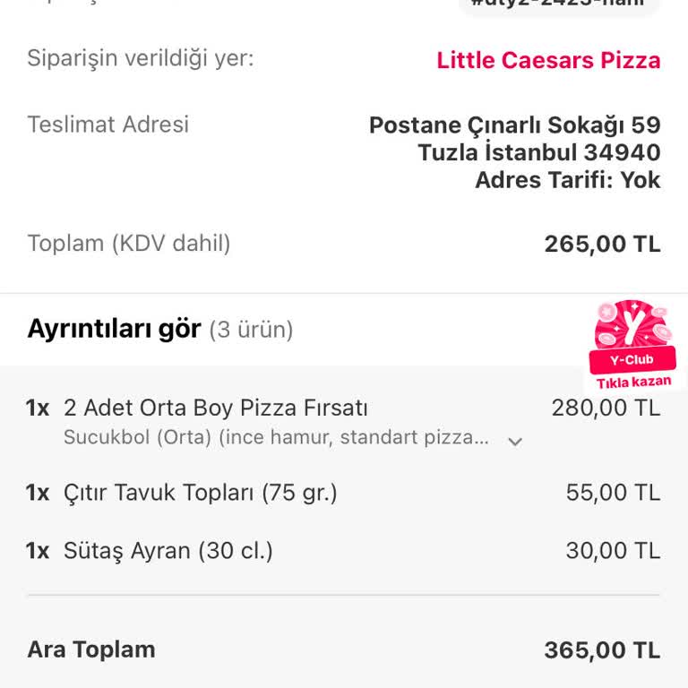 Yemek Sepeti Eksik Ürün Gönderdi