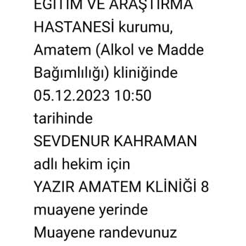 AMATEM Bilgilerimi Başkalarına Verilmesi