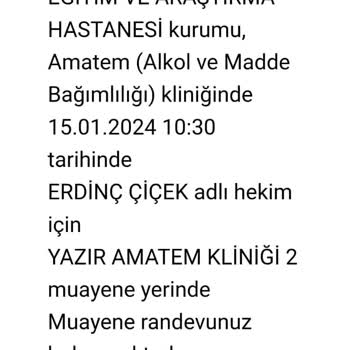 AMATEM Bilgilerimi Başkalarına Verilmesi