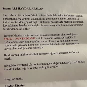 Boyner'den Aldığım Adidas Ayakkabılar Hayal Kırıklığı Yarattı, İade Süreci Hüsran
