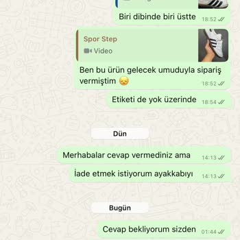 Sporstep Farklı Ayakkabı Gönderdi Ve İletişime Geçmiyorlar