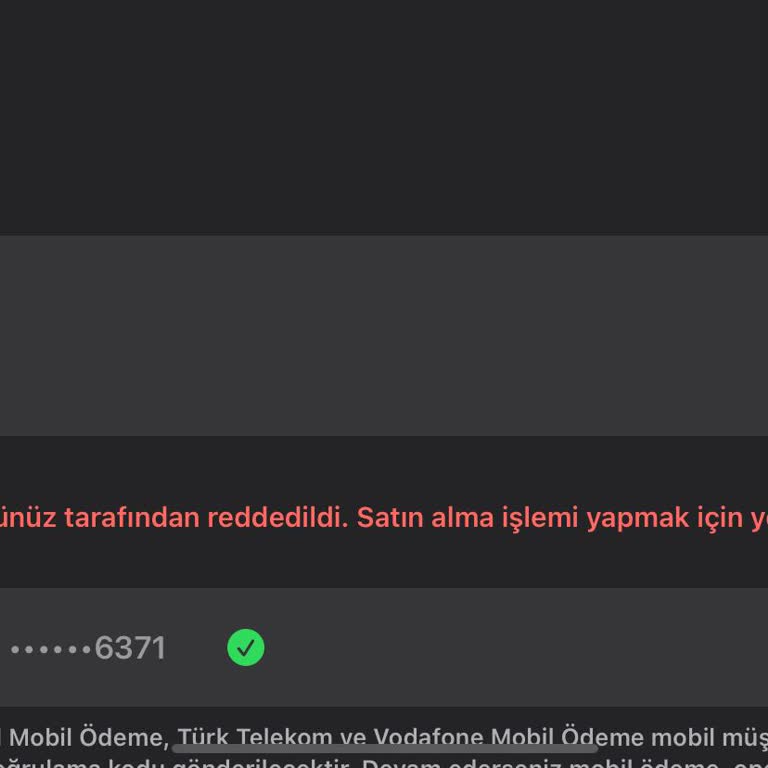 Vodafone Mobil Ödemeyi Kullanamıyorum
