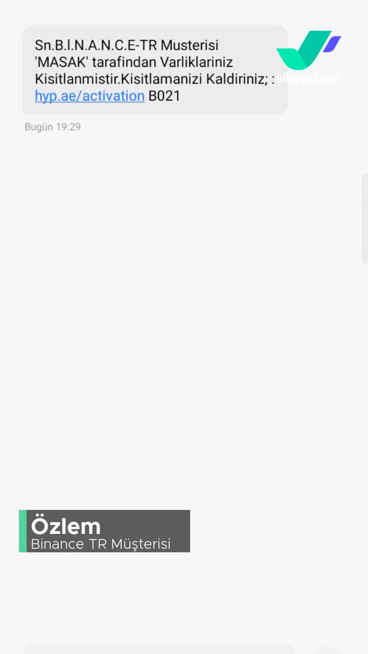 Sn. Binance TR'den Gelen Mesaj videonun kapak resmi