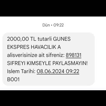 Sunexpress Bilet Parasını Aldı Ama Bilet Kesme İşlemini Yapmadı
