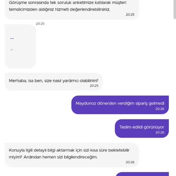 Maydonoz Dönerin Siparişleri Teslim Etmemesi