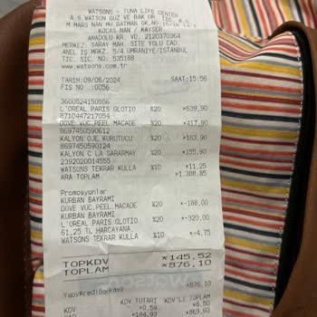 Watsons Aldığım Ürün Boş Çıktı