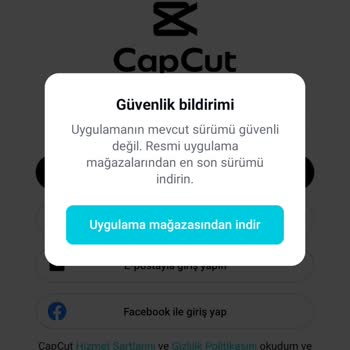 Capcut Güvenlik Bildirimi Geçmiyor