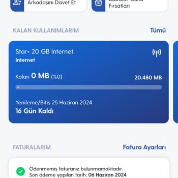 Turkcell İnternet Paketimi Kullanılmış Gibi Bitiriyor.