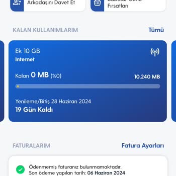Turkcell İnternet Paketimi Kullanılmış Gibi Bitiriyor.