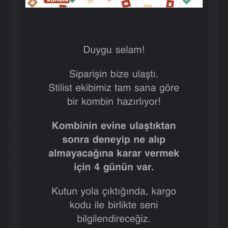 Bi Kutu Kombin Ürün İptali İstiyorum