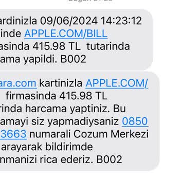 Apple.com/Bill Hesabımdan İzinsiz Para Çekimi