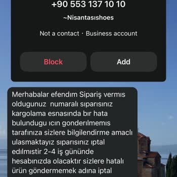 Nişantaşıshoes Fiyat Arttırmak İçin Siparişimi İptal Etti