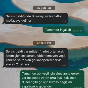 Mondi Home Vital Koltuk Gıcırtı Ve Kumaş Hatası