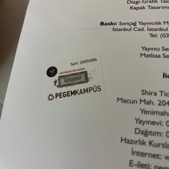 Pegem Yayınları Deneme
