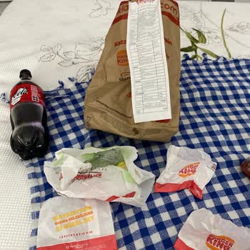 Burger King Siparişi Eksik Getirdi Ve Paranın Üzerine Kondu