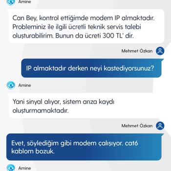 Turkcell Teknik Destek Ek Ücret Talebi