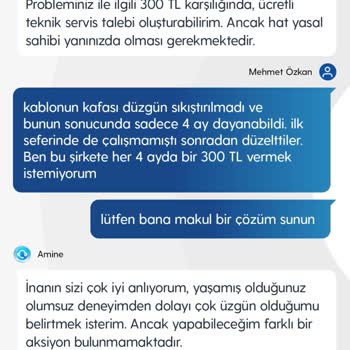 Turkcell Teknik Destek Ek Ücret Talebi