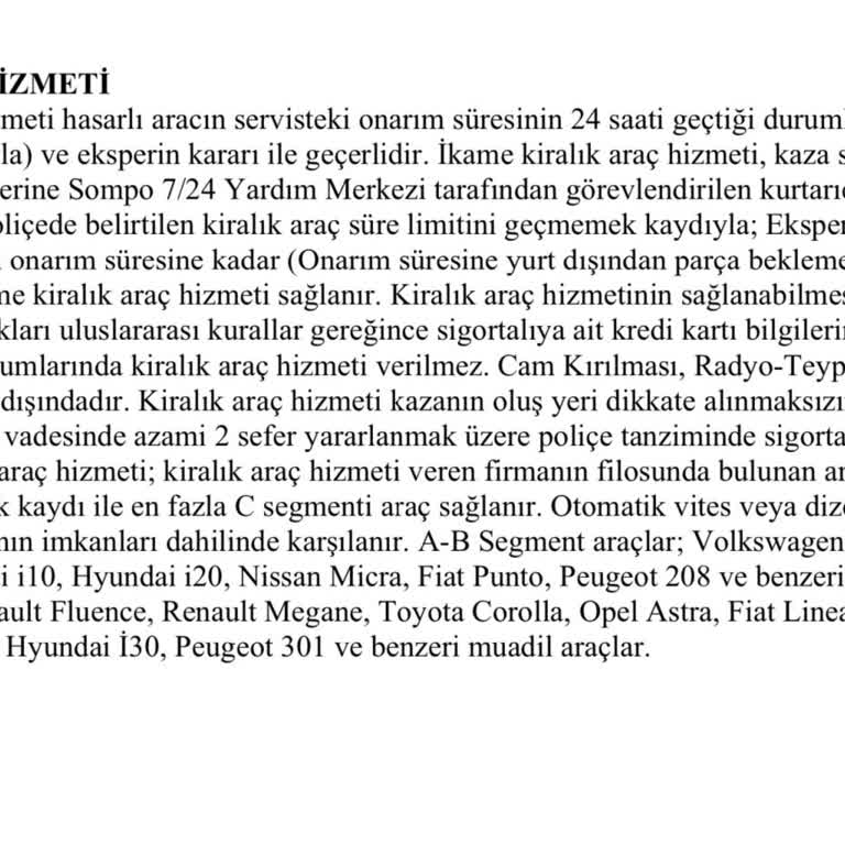 Sompo İkame Araç Mağduriyeti!