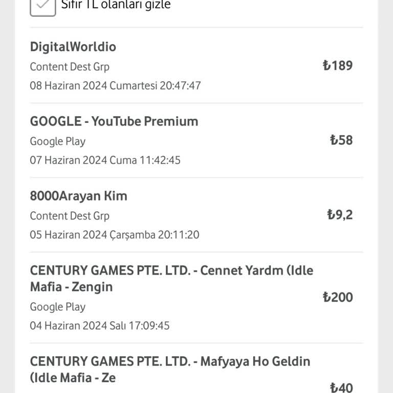 Vodafone Digitalworlddio Habersiz Fatura Yansıtma