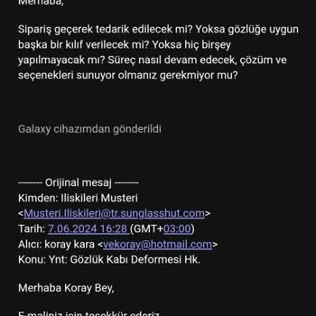 Sunglass Hut Garantisi Var Çözüm Yok İlgilenmiyorlar, İçi Boşmuş Firmanın