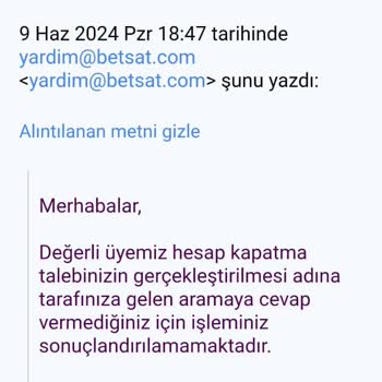 Betsat Pişmanlıktır... Samimi Değiller