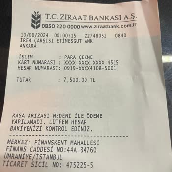 Ziraat Bankası ATM Hesap Sorunu