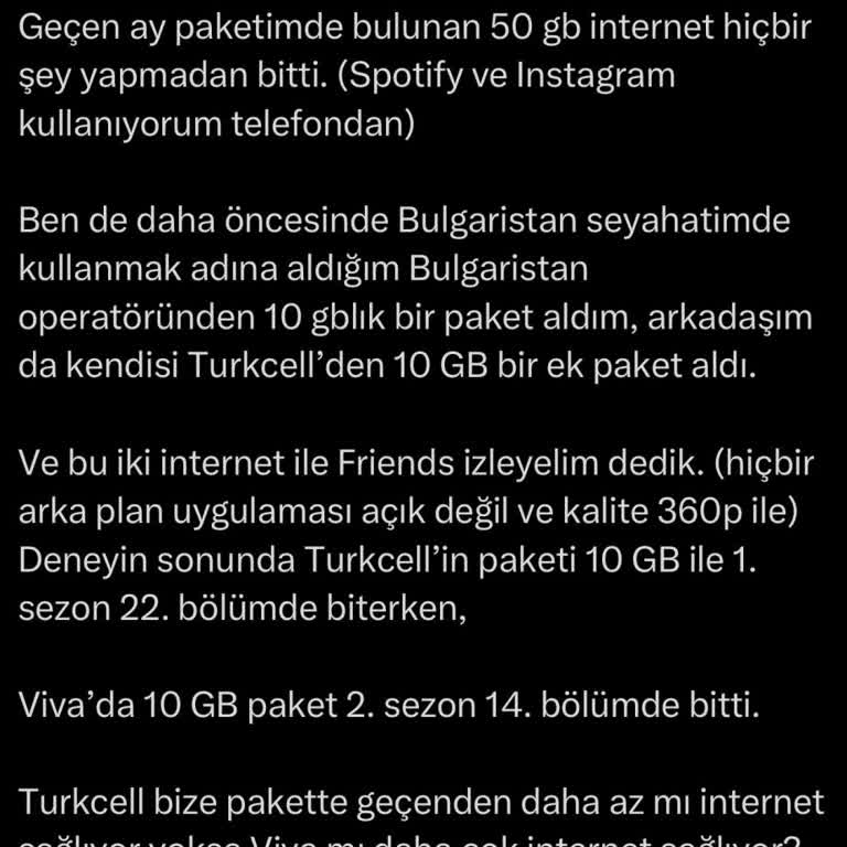 Turkcell İnternet Paketimin Durduk Yere Bitmesi