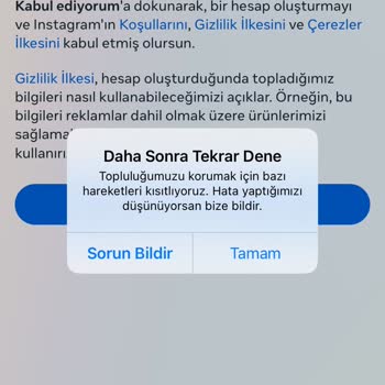 Instagram Hesabı Açamıyorum