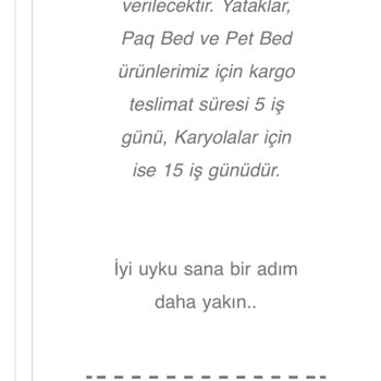 Mina Yatak Ürün Teslimatıyla İlgili Şikayet