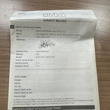 Kiwi Home Kivi Marka Kahve Makinesi Yanık Tedavisi