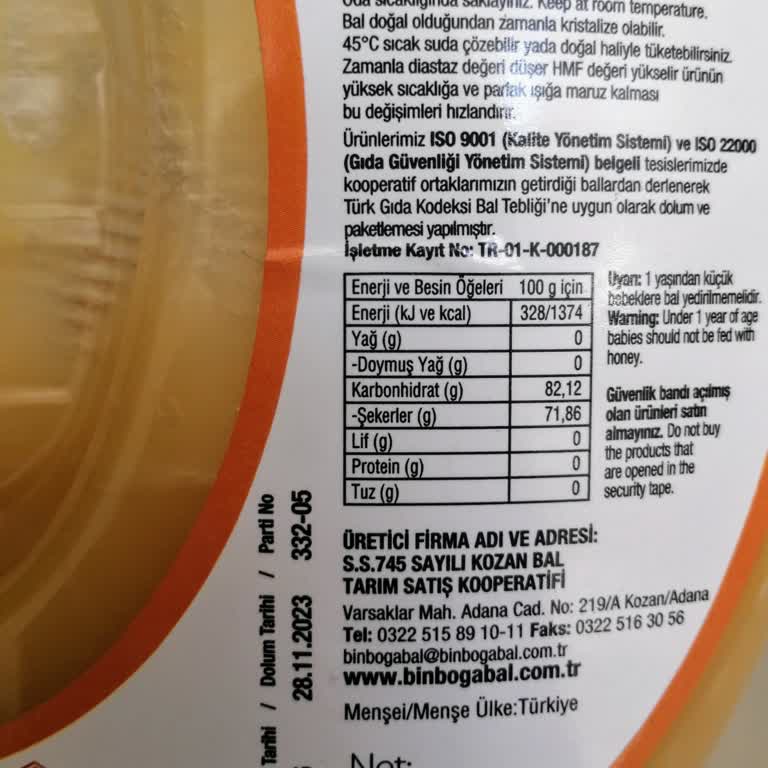 Binboğa Migros'tan Aldığım Kooperatif Balı İle İlgili Şikayetim