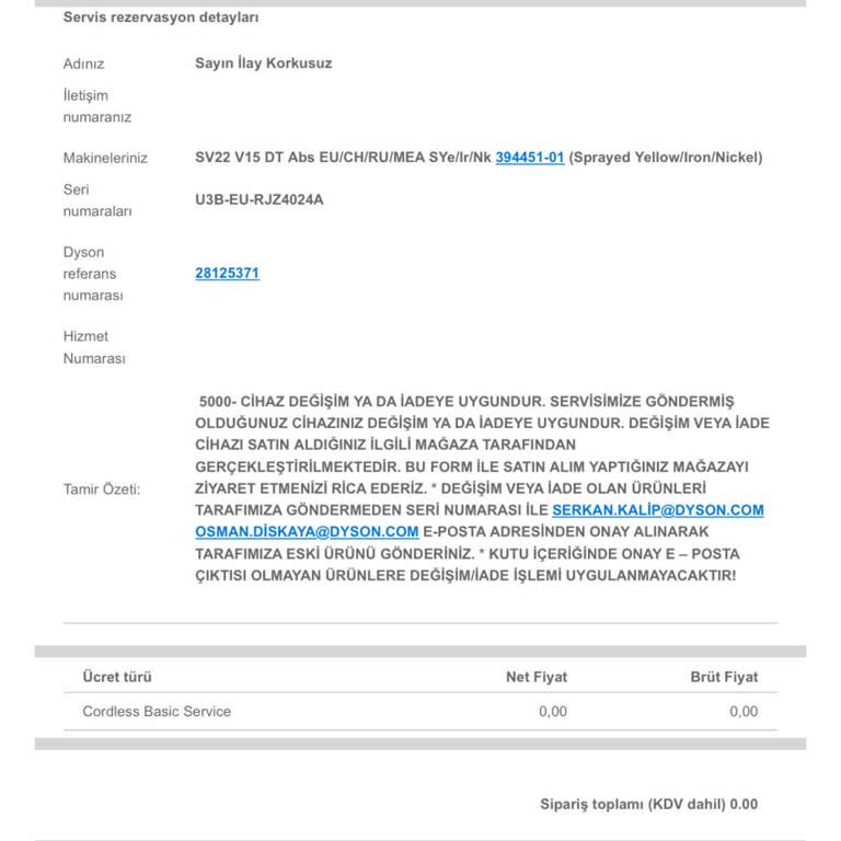 Dyson Ürünün Arkasında Durmuyor