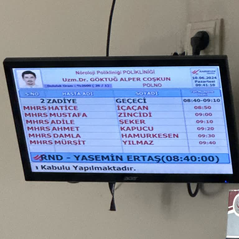 Adıyaman Gölbaşı Devlet Hastanesi Hasta Bekletilmesi Ve Doktorun Geç Gelmesi