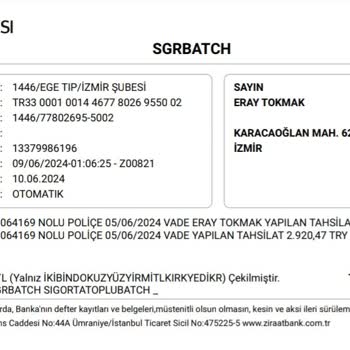 Türkiye Sigorta Muhatap Yok. Parayı İzinsiz Kesiyor Geri Vermiyor