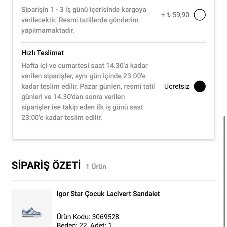 Fashfed Hızlı Teslimatı Standart Kargo İle Gönderiyor