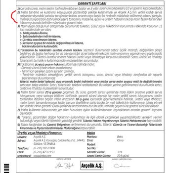 Beko Klima Kumanda Arızası Ve Garanti Kapsamı Dışında Olması