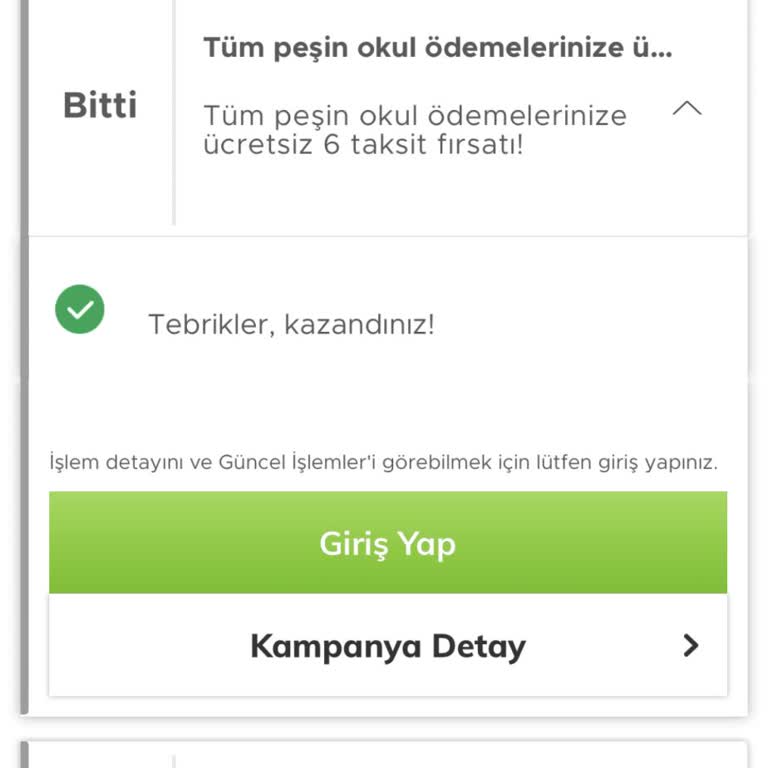 Garanti BBVA Garanti Okul Taksit Kampanyasının Verilmemiş Olması