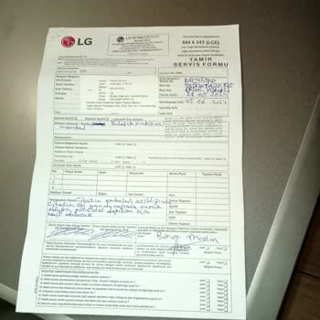 LG Kutudan Zedeli Çıkan Makine Ve İlgisiz Merkez + Bayi