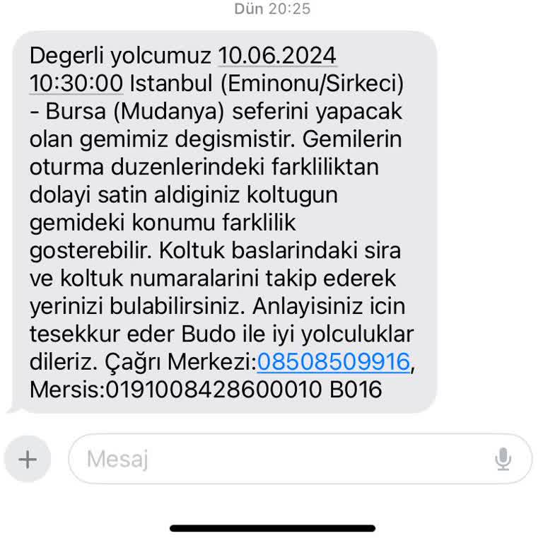 BUDO Sürekli Gemi Değişikliği
