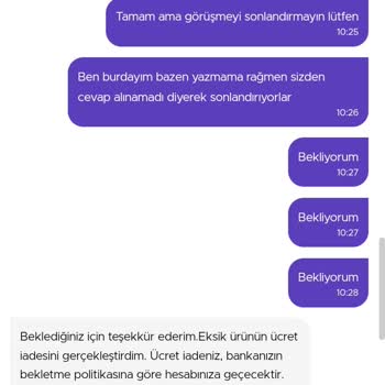 Getir Büyük Siparişimde Eksik Ürün Gelmesi