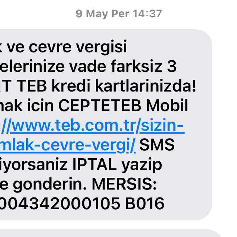 TEB Kredi Kartı Vadesiz Vergilendirme De Yanıltıcı Tanıtım