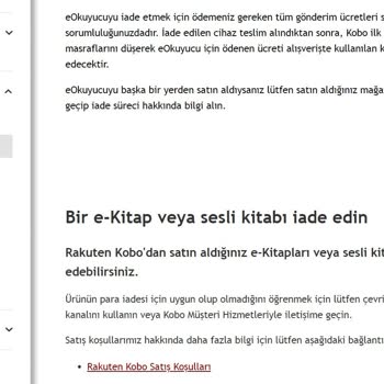 Kobo İptal Ve İade Hakkım Olmaması, Buna İlişkin Bilgilendirme Bulunmaması