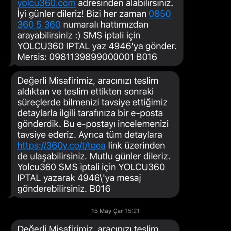 Yolcu360 Faturam 20 Gün Geçmesine Ve Aramama Rağmen Gelmiyor.