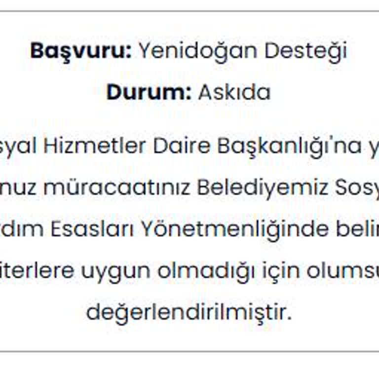 İBB - İstanbul Büyükşehir Belediyesi Yenidoğan Destek Paketi