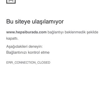 Hepsiburada Servis Bağlantısı Kesildi Hatası