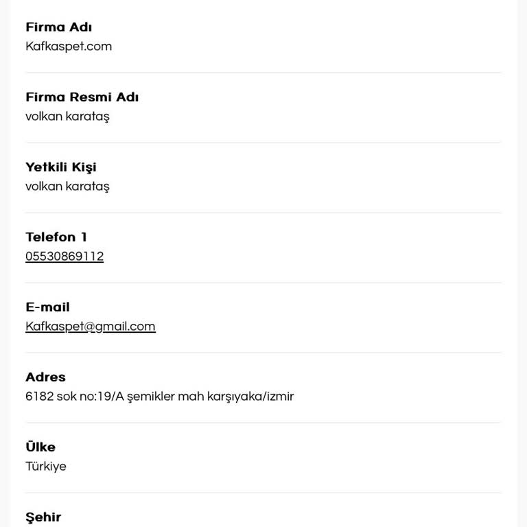 Kafkas Petshop Kuaför Kargom Nerede Telefonum Açılmıyor
