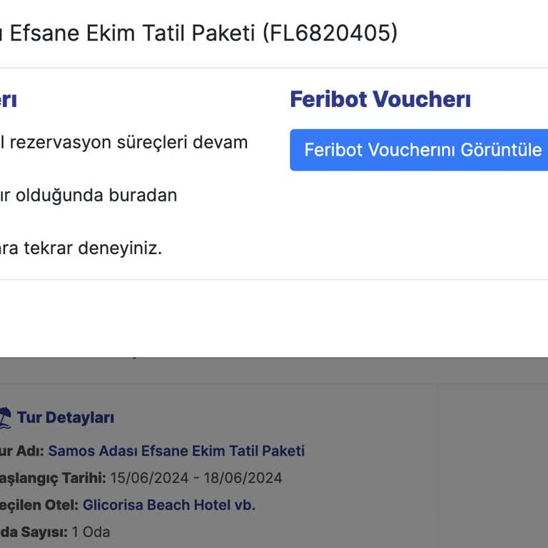 Feribotlines Otel Rezervasyon Ve İletişim Sorunu