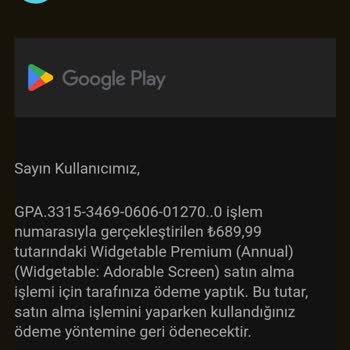 Google Play Geri Ödemem Gelmedi