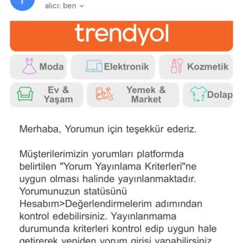 Trendyol Müşteri Yorumlarını Yayınlamıyor