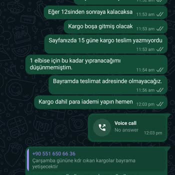 Qaria Modadan Verdiğim Sipariş 2 Haftadır Kargoya Verilmedi.
